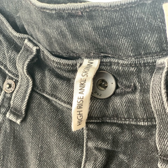 RAG & BONE High Rise Ankle Skinny Jeans, Black - Picture 4 of 8